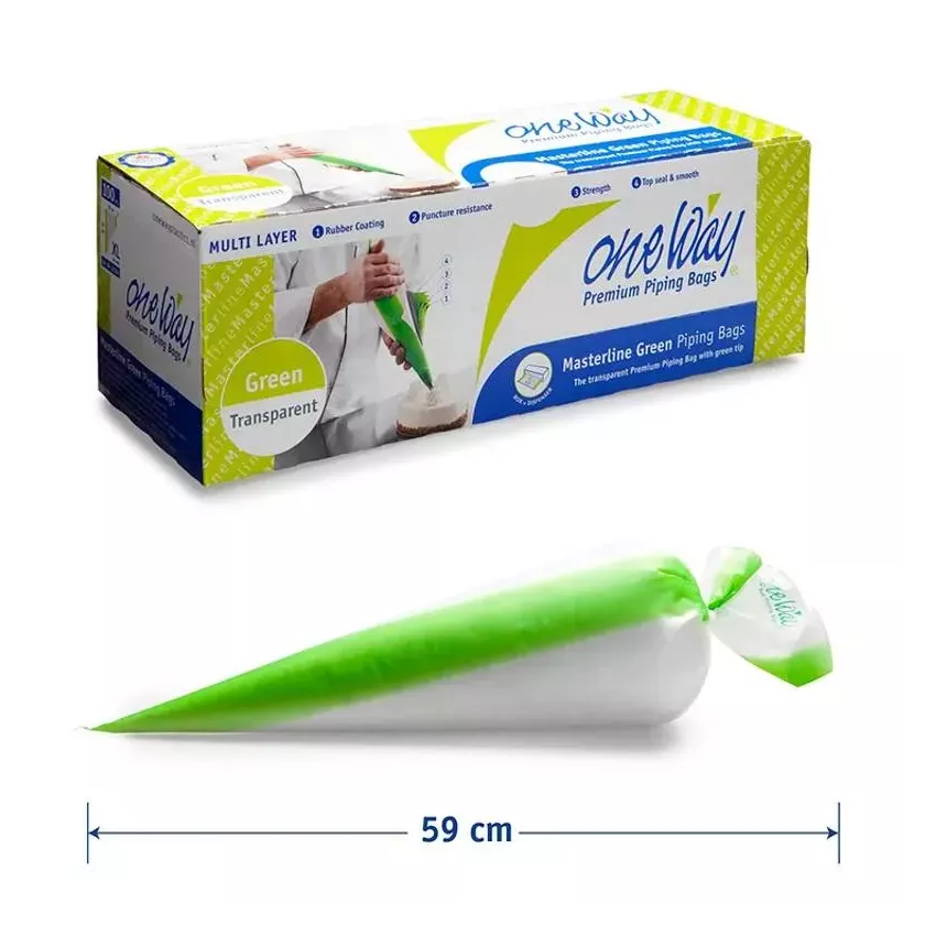 Poche a douille 59x28cm jetable 80 microns Masterline vert