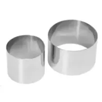 Forme a garnir ronde inox 90xh45mm