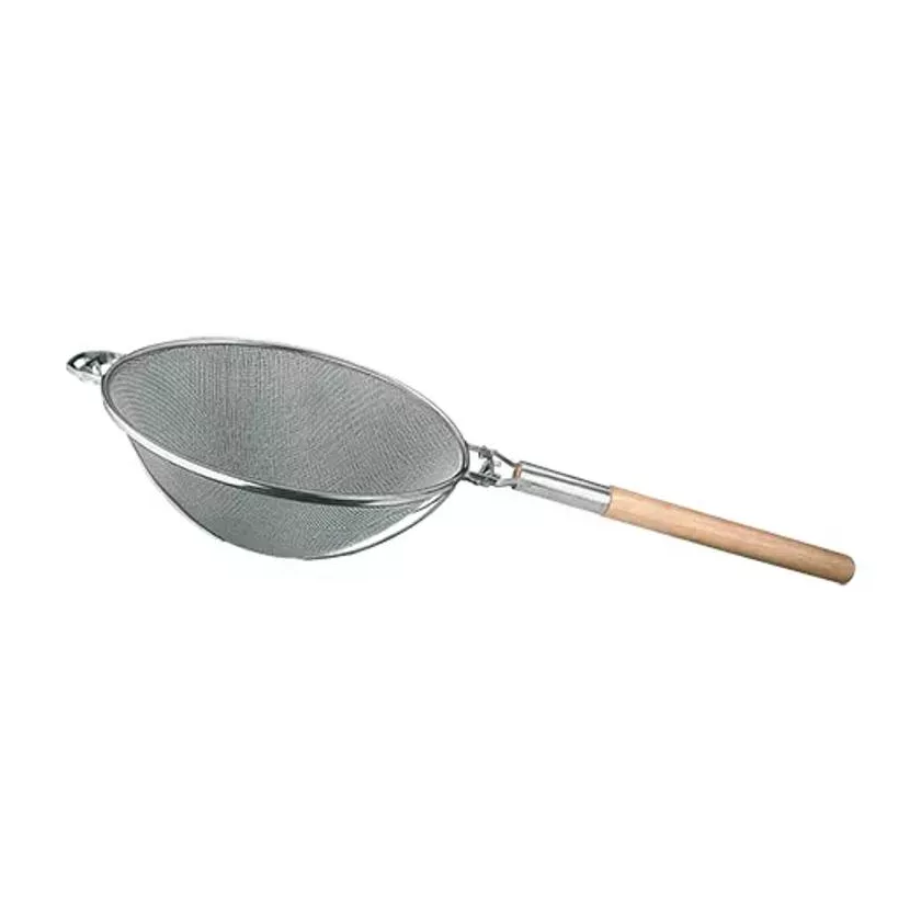 Passoire d30cm etame manche bois