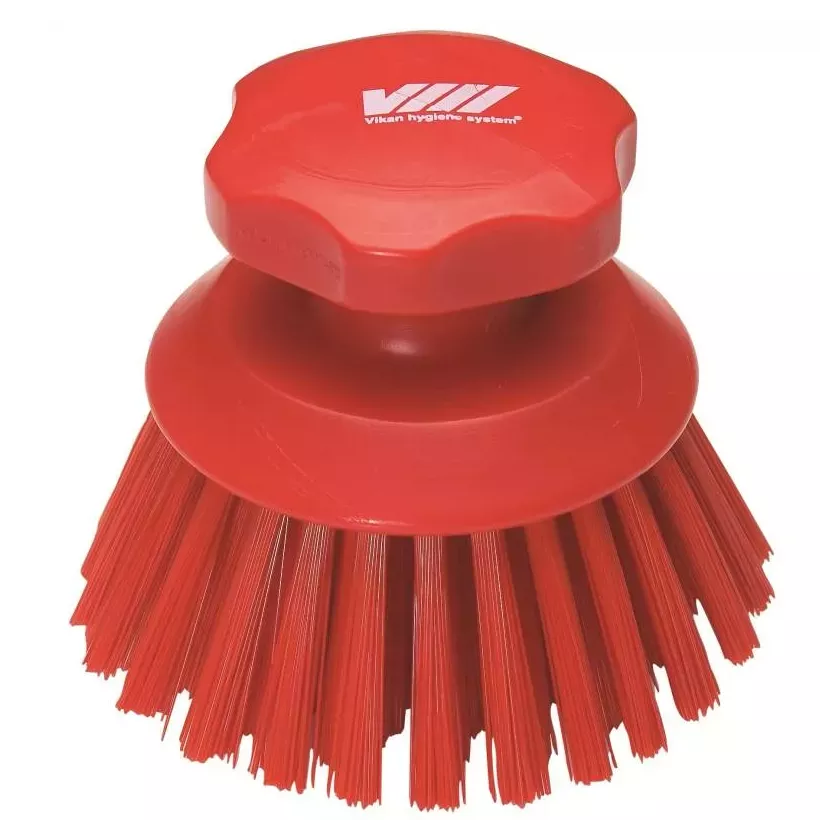 Brosse à main ronde 125mm dure rouge