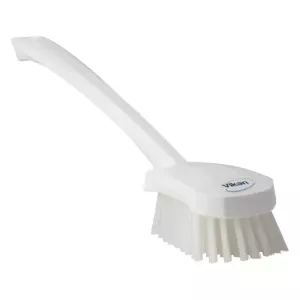 Brosse vaisselle longue dure blanche