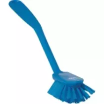 Brosse vaisselle avec manche médium bleue