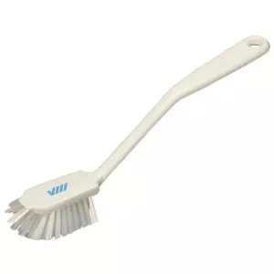 Brosse vaisselle avec manche médium blanche