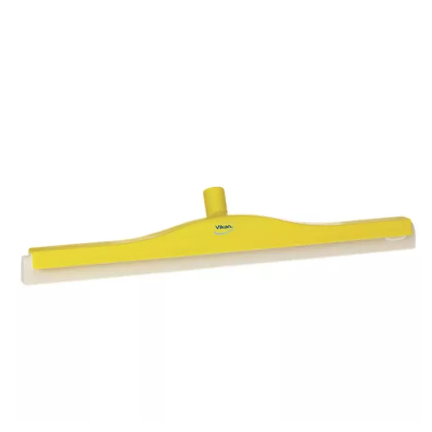 Raclette 600mm jaune caoutchouc blanc pivot