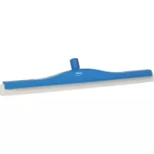 Raclette 600mm bleu caoutchouc blanc pivot