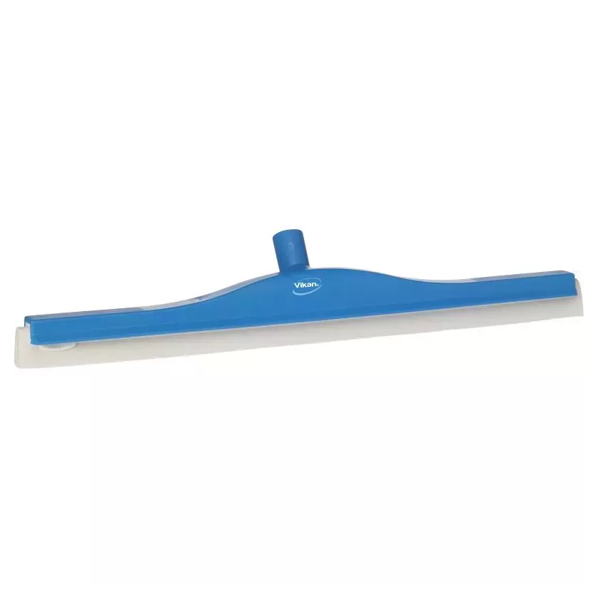 Raclette 600mm bleu caoutchouc blanc pivot