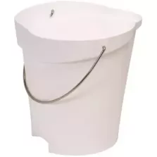 Seau 12L gradué anse inox blanc