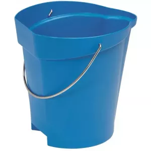 Seau 12L gradué anse inox bleu