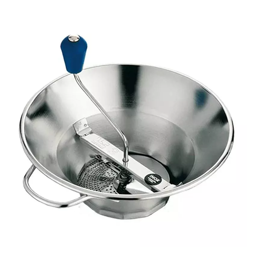 Presse puree d31cm-14cm inox avec 3 grilles