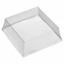 Couvercle PET pour assiette pulpe carrée 94x94x40mm (par 200)