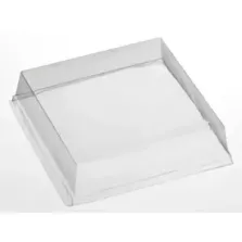 Couvercle PET pour assiette pulpe carrée 134x134x40mm (par 200)
