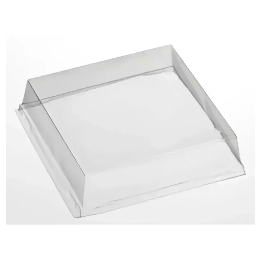 Couvercle PET pour assiette pulpe carrée 134x134x40mm (par 200)