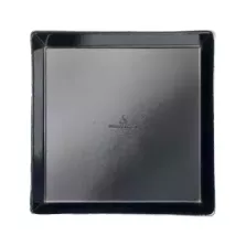 Assiette pulpe carrée noire 90 × 90 × 16 mm finition PLA (par 400)