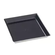 Assiette pulpe carrée noire 130 × 130 × 16 mm finition PLA (par 200)