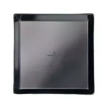 Assiette pulpe carrée noire 160 × 160 × 12,5mm finition PLA (par 200)