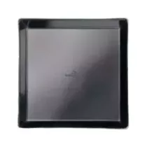 Assiette pulpe carrée noire 160 × 160 × 12,5mm finition PLA (par 200)