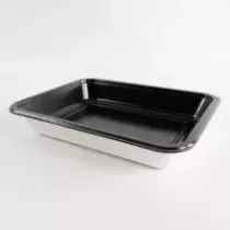 Barquette papier PET noir 227x178x35mm