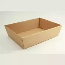 Carton panier kraft brun 400 × 300 × 115 mm lisse (par 30)