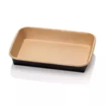 Ravier carton/PE kraft-noir 168 × 118 × 38 mm 500ml (par 300)