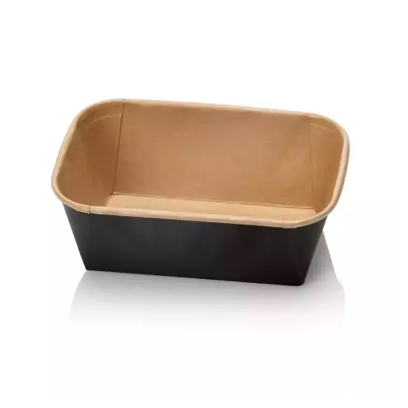 Ravier carton/PE kraft-noir 168 × 118 × 68 mm 900ml (par 300)