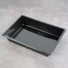 Ravier rPET noir 173 × 124 × 33 mm (par 600)