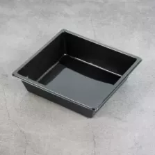 Ravier rPET noir 130 × 124 × 33 mm (par 600)