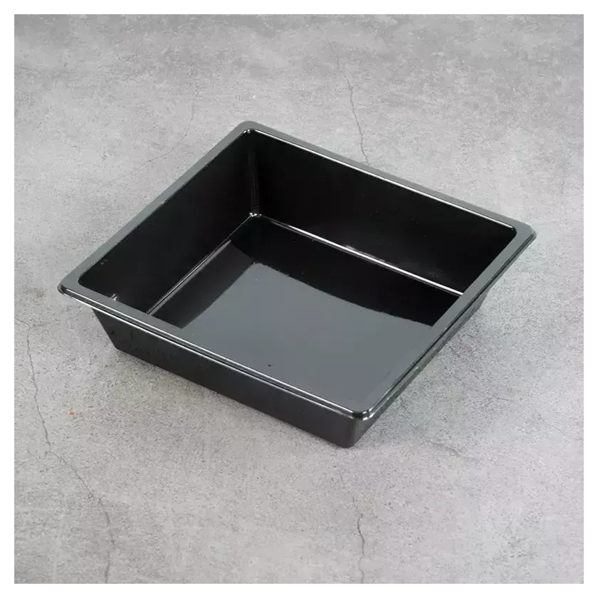 Ravier rPET noir 130 × 124 × 33 mm (par 600)