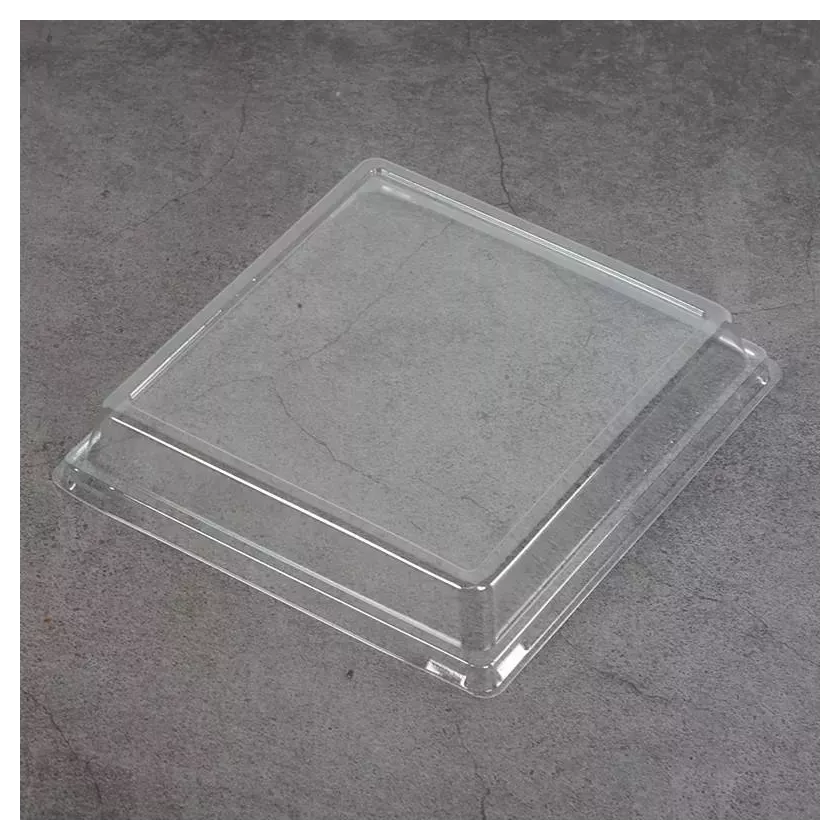 Couvercle rPET pour ravier 130 × 124 × 33 mm dôme (par 600)