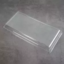 Couvercle rPET pour ravier 86 × 124 × 33 mm dôme (par 396)