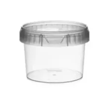 Gobelet PP avec couvercle Ø95x84mm (365ml) transparent (par 340)
