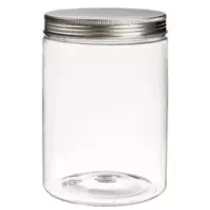 Pot PET avec couvercle alu à visser 1L d100xh145mm (par 36)