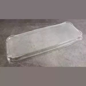 Couvercle RPET pour ravier alu R2C 1,988L 421 × 184 × 23 mm (par 140)