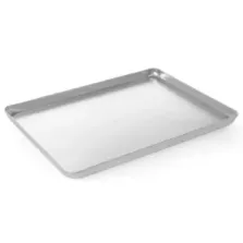 Plat catering rectangulaire aluminium 409 × 214 × 20 mm (par 200)