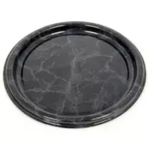 Plat PET rond marbre 30cm (par 50)