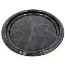 Plat PET rond marbre 40cm (par 50)