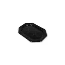 Plat PET octogonal aspect marbre (27 × 19cm)
