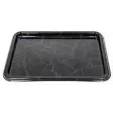 Plat PET rectangulaire marbre 46 × 30cm (par 50)
