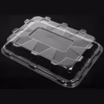 Couvercle PET plat rectangulaire transparent (35 × 24cm)