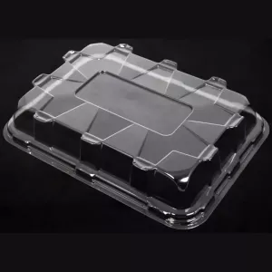 Couvercle PET plat rectangulaire transparent (46 × 30cm)