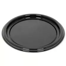 Plat PET rond noir 30cm (par 50)