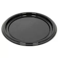 Plat PET rond noir 30cm (par 50)