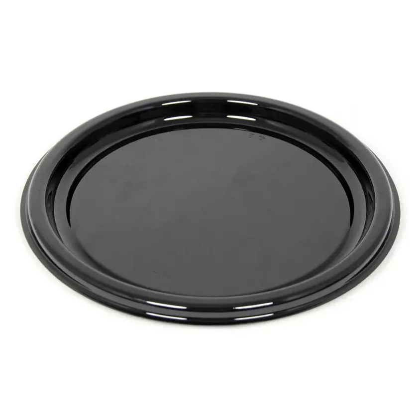 Plat PET rond noir 46cm (par 50)