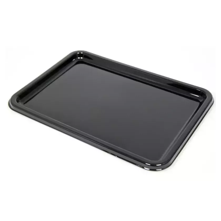 Plat PET rectangulaire noir 46 × 30cm (par 50)