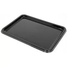 Plat PET rectangulaire noir 55 × 37cm (par 50)