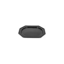 Plat PET octogonal noir 36 × 24cm (par 50)