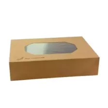 Boîte avec fenêtre brune 560 × 320 × 80 mm (par Caterware) (par 40)