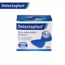 Sparadrap métal détectable bleu papillon 68 × 38 mm (carton 50)