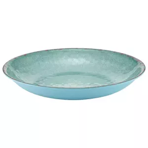 Plat melamine rond bleu rustique d420x70mm