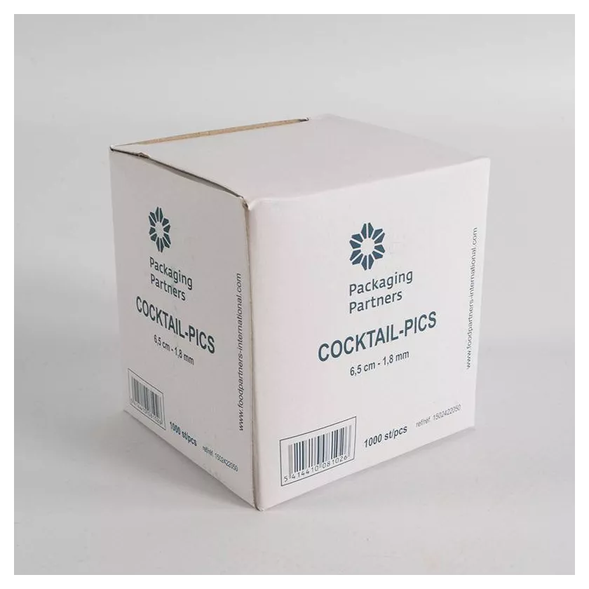 PICS COCKTAIL BAMBOO 1 pointe 1000pcs carved Packaging Partners