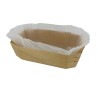 Moule en bois avec papier cuisson rectangulaire 163x105x50mm